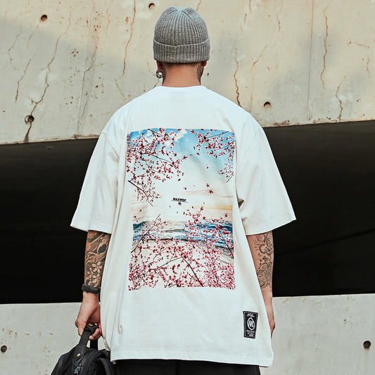 Harajuku style cherry blossom T-shirt