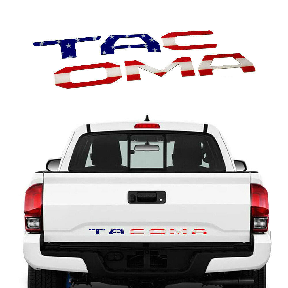 Tacoma Pickup Truck Tail Box 3D Car Labeling USA print