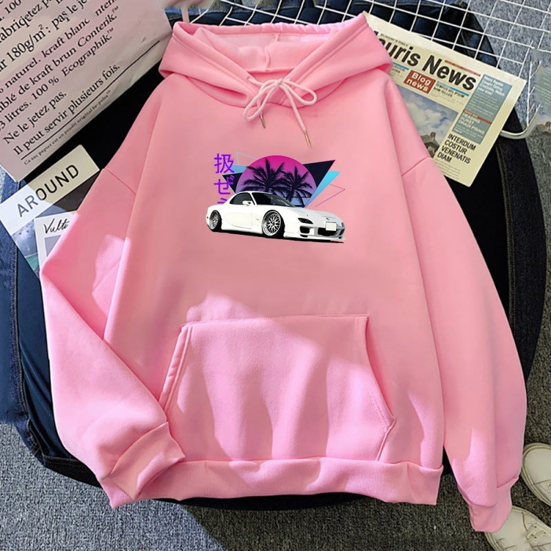 Mazda RX-7 Retrowave Printed Hoodie