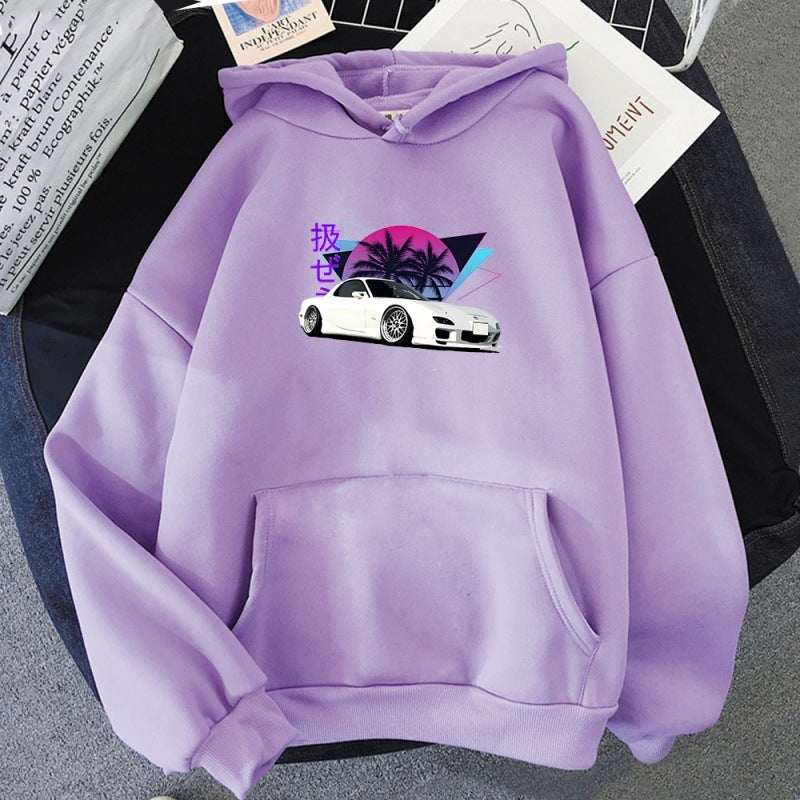 Mazda RX-7 Retrowave Printed Hoodie