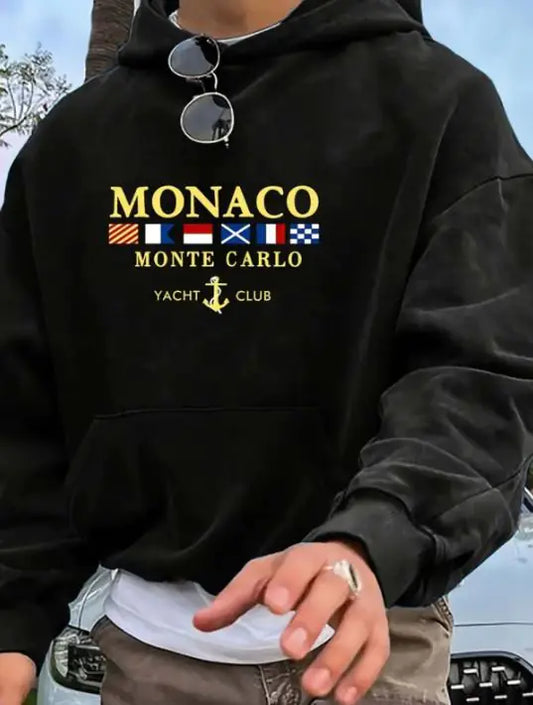 Monaco Oversize Loose Casual Hoodies For Men