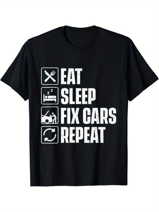 Eat, Sleep, Repair Cars, Repeat mechanic shirt