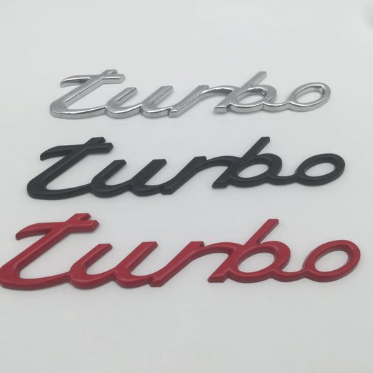 Porsche Turbo 3D Car Badge Emblem Sticker